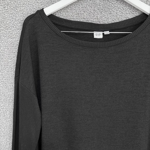 GAP Oversized Softspun Boatneck ribbed sleeve top - Picture 1 of 8